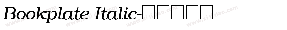 Bookplate Italic字体转换